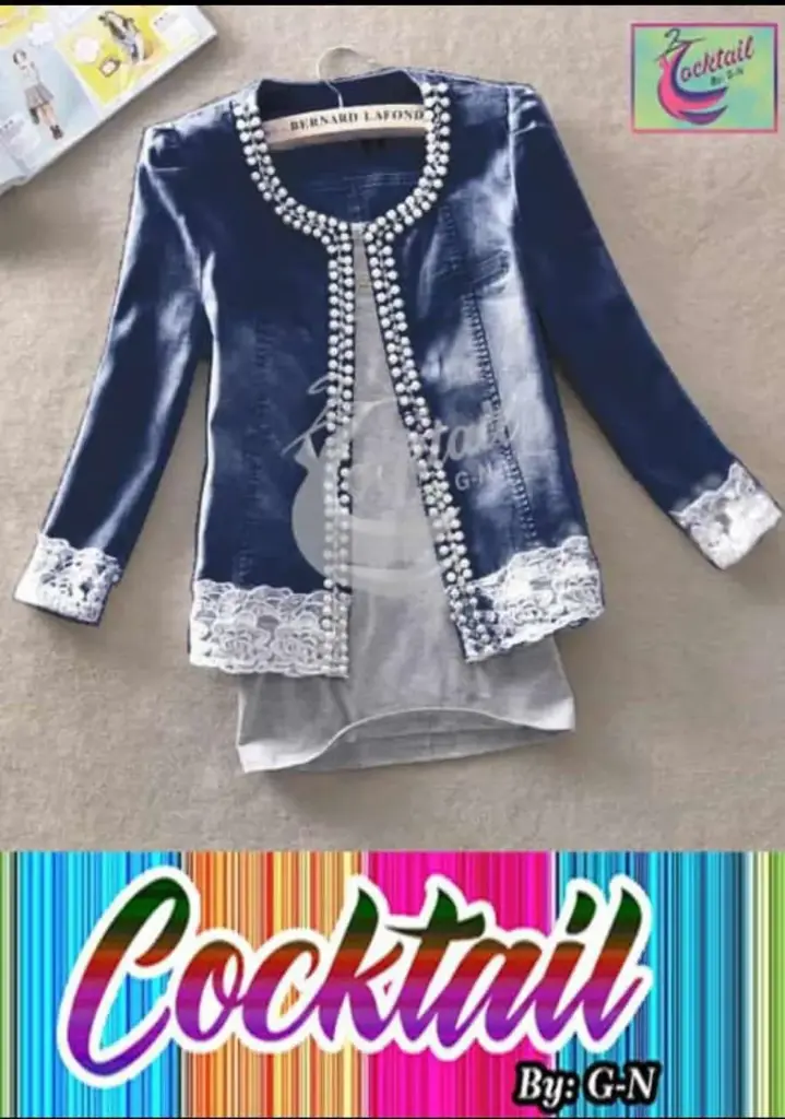 tylish Women's Denim Jacket – Plain Design, Standard Size, Perfect for Every Occasion