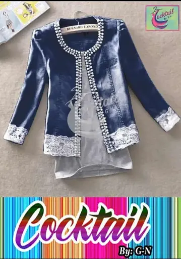 tylish Women's Denim Jacket – Plain Design, Standard Size, Perfect for Every Occasion